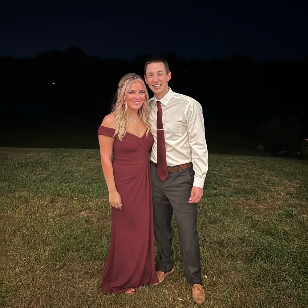David's Bridal Maroon Dress